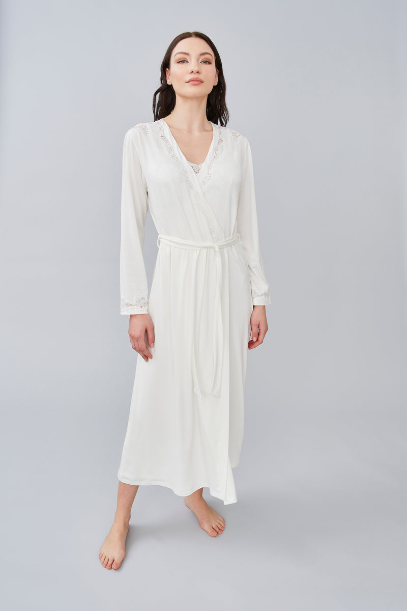 Viscose Jersey Long Nightgown & Robe