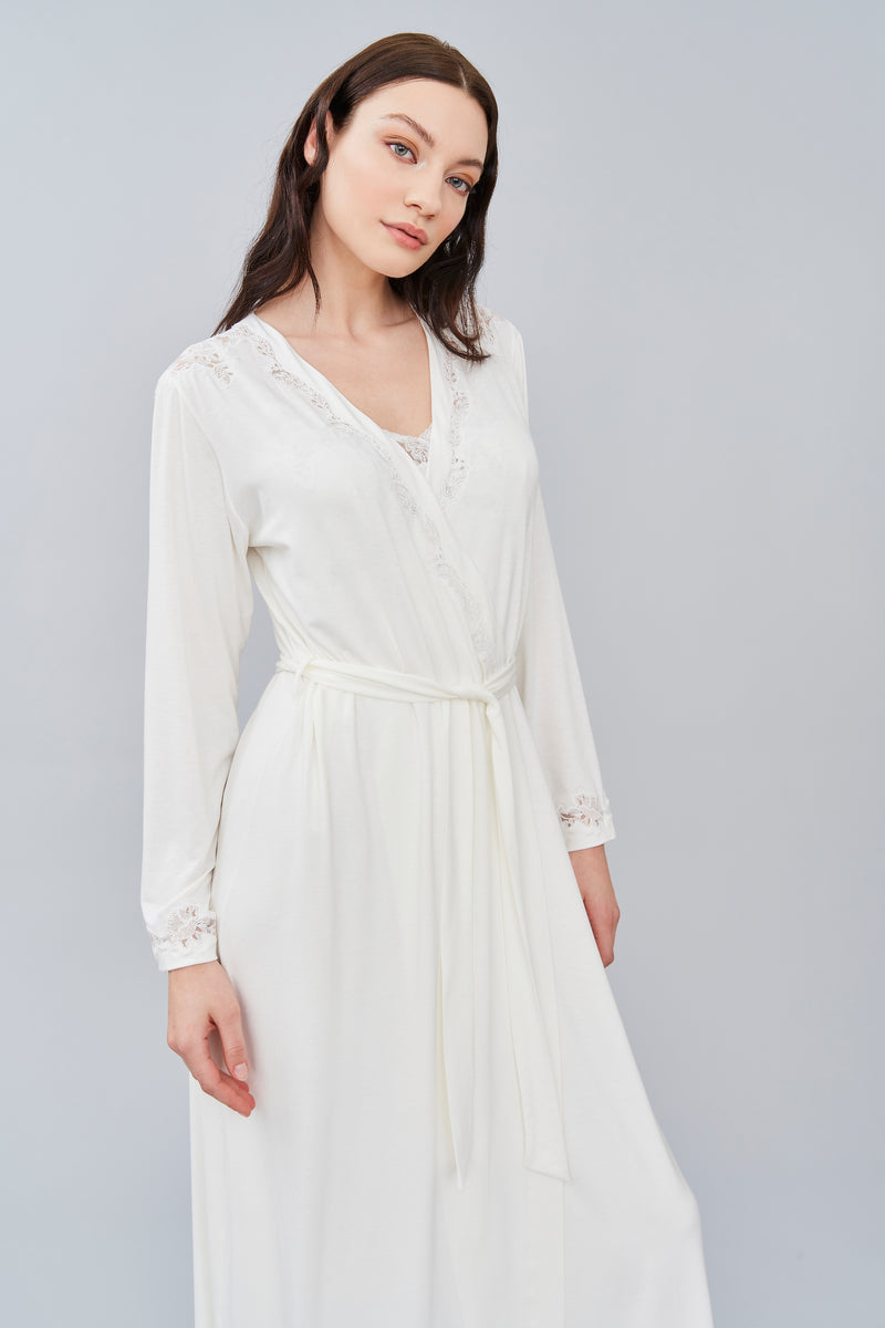 Viscose Jersey Long Nightgown & Robe