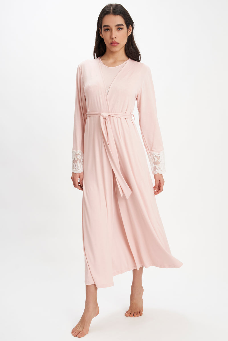 Viscose Jersey Long Nightgown & Robe