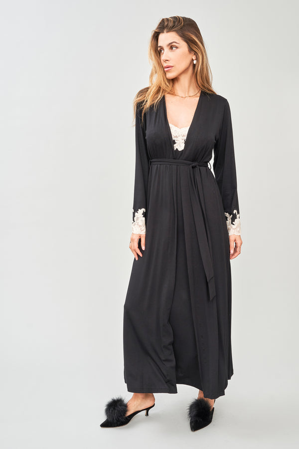 Viscose Jersey Long Robe