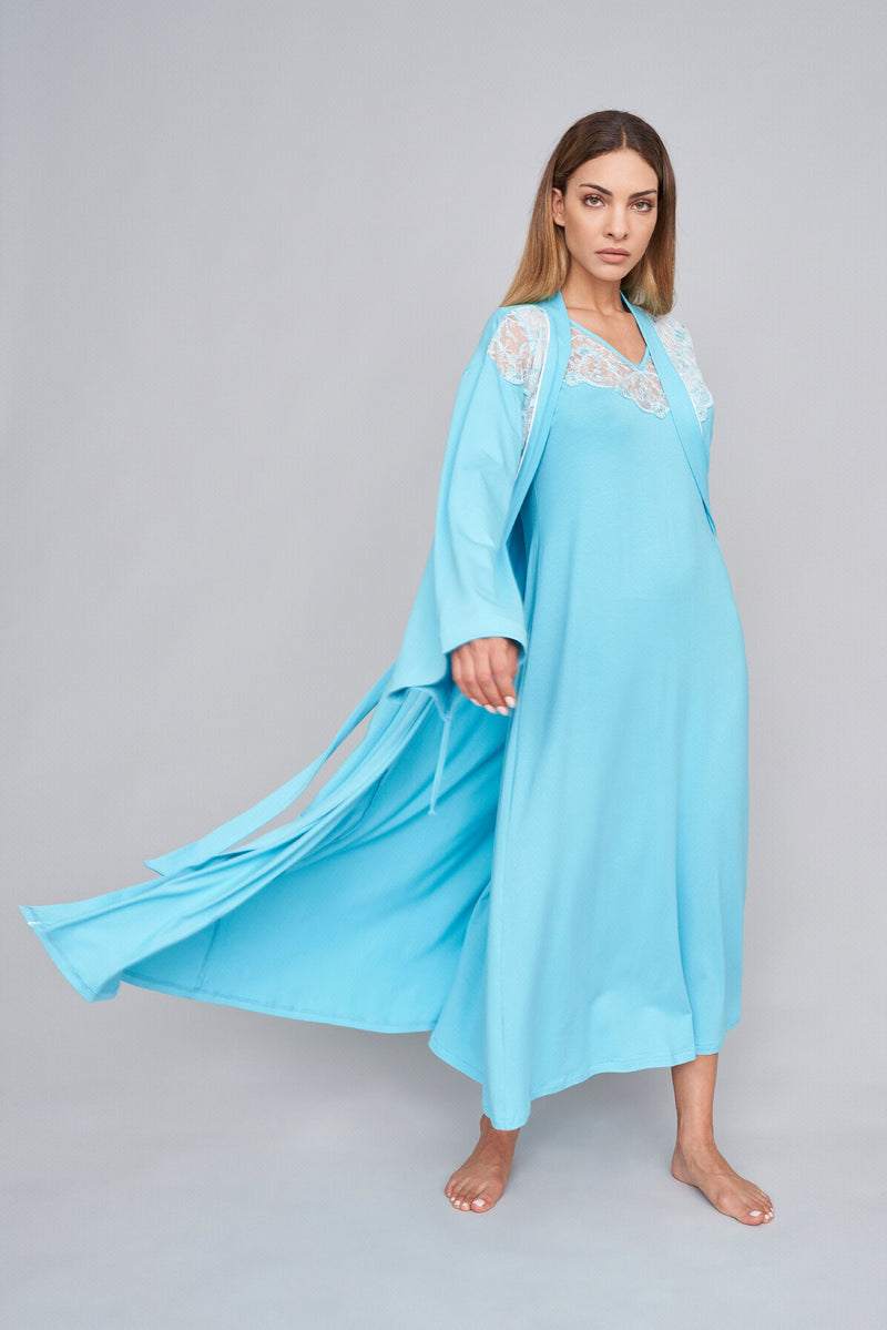 B2B - Viscose Jersey Long Robe - Dress & Robe - italian lingerie