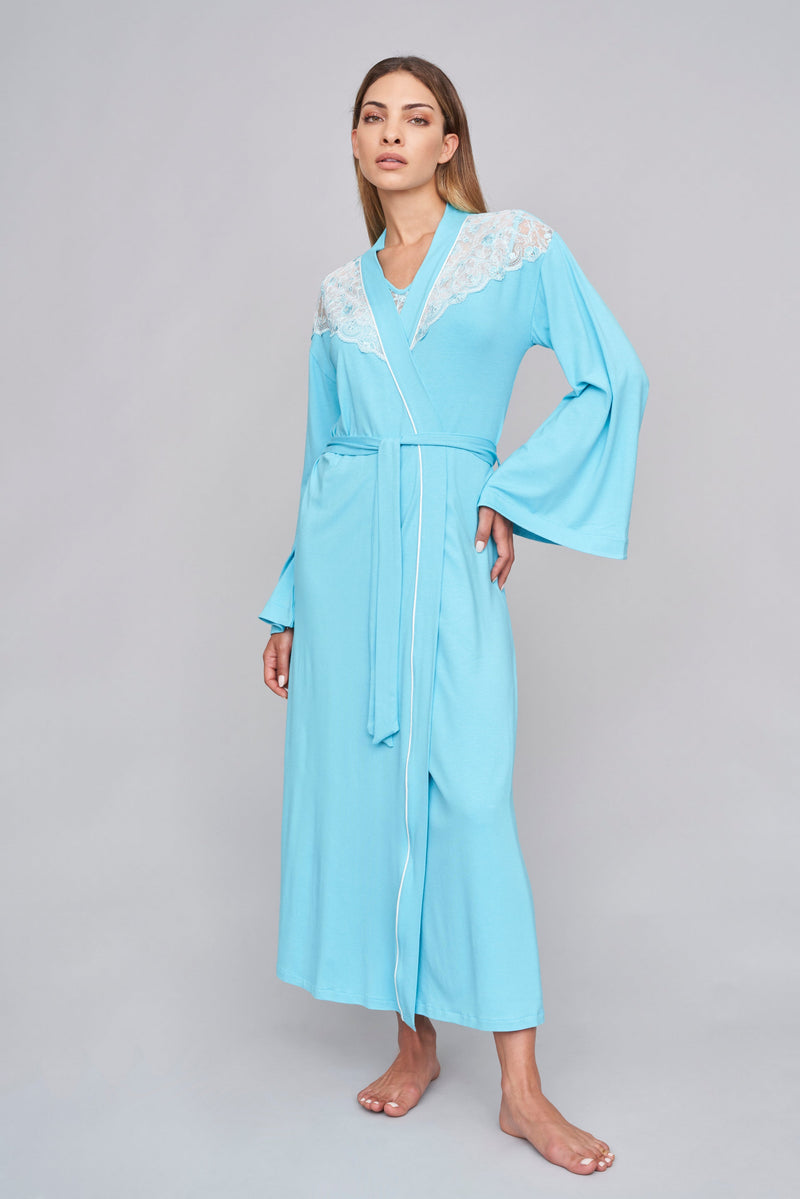 B2B - Viscose Jersey Long Robe - Dress & Robe - italian lingerie