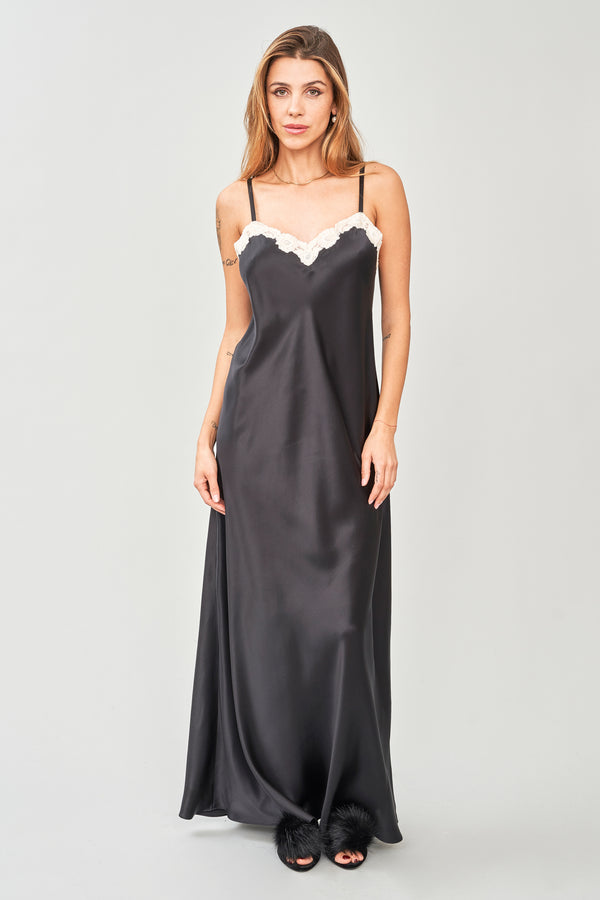 Silk Satin Long Nightgown