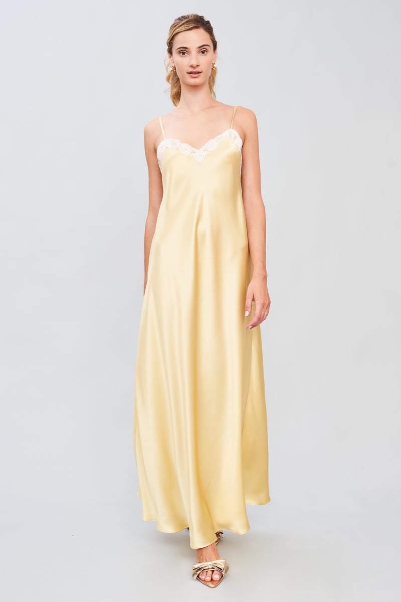 Scent of Desire - Silk Satin Long Nightgown