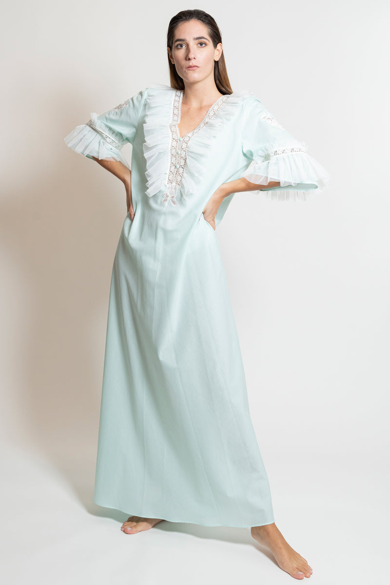 B2B - Mussola Cotton Nightgown - Dress - italian lingerie