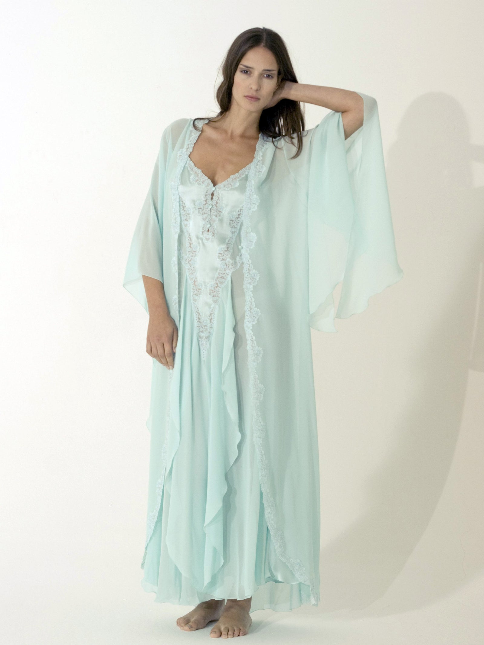 Long Silk Robe Flora Lastraioli Shop Online